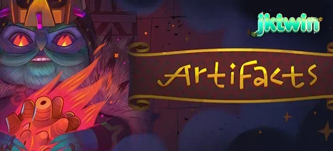 Tampilan visual slot Artifacts dengan tema petualangan arkeologi